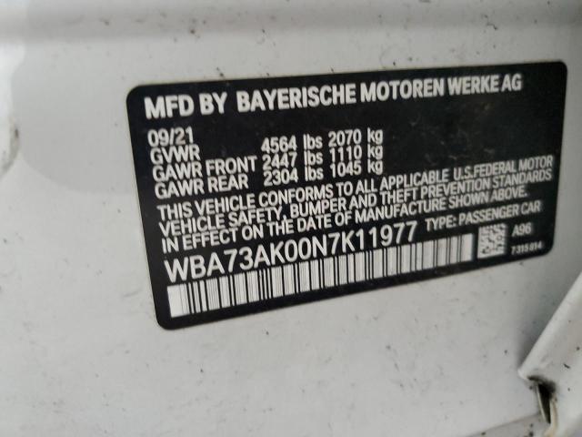 2022 BMW 228XI WBA73AK00N7K11977