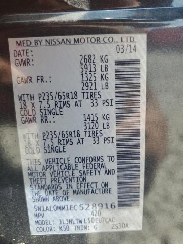 2014 INFINITI QX60 - 5N1AL0MM1EC528916