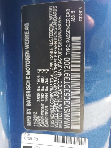 2013 MINI COOPER S - WMWSV3C53DT391200