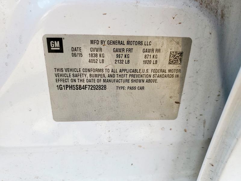 2015 CHEVROLET CRUZE ECO 1G1PH5SB4F7292828
