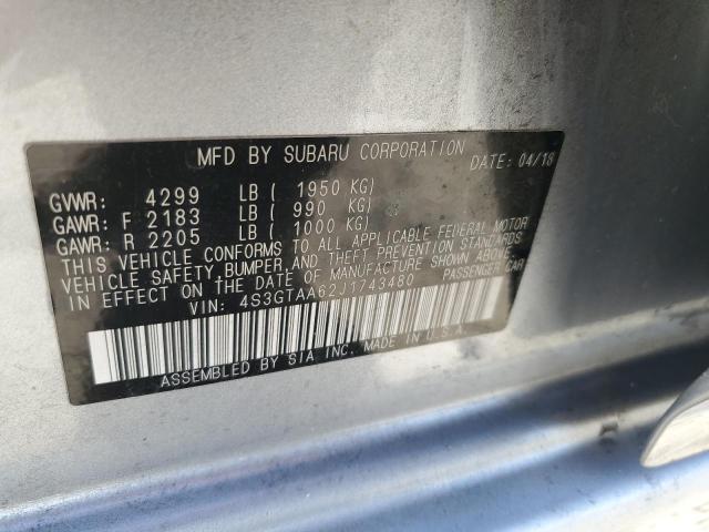 2018 SUBARU IMPREZA 4S3GTAA62J1743480