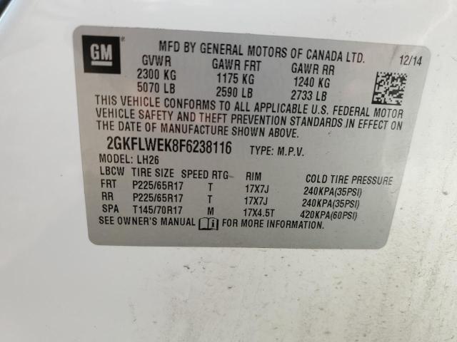2015 GMC TERRAIN SL 2GKFLWEK8F6238116