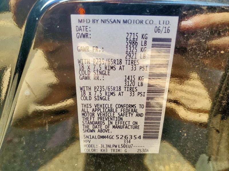 2016 INFINITI QX60 - 5N1AL0MM4GC526354