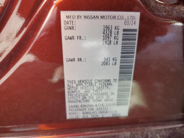 2024 NISSAN ALTIMA SV - 1N4BL4DV2RN406509