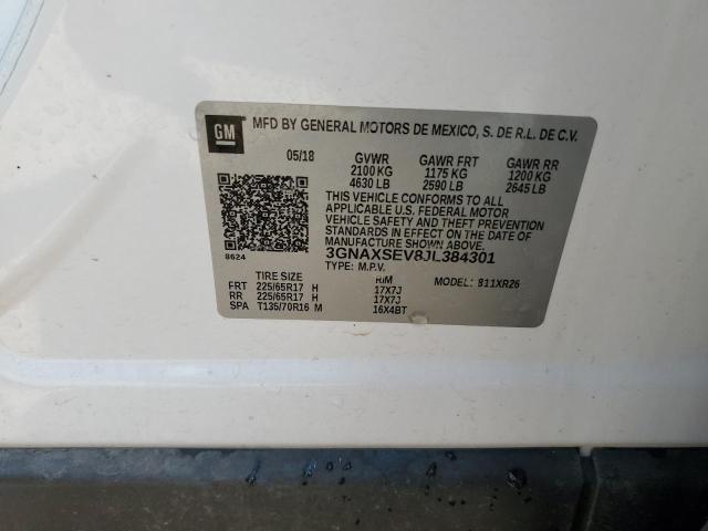 2018 CHEVROLET EQUINOX LT - 3GNAXSEV8JL384301