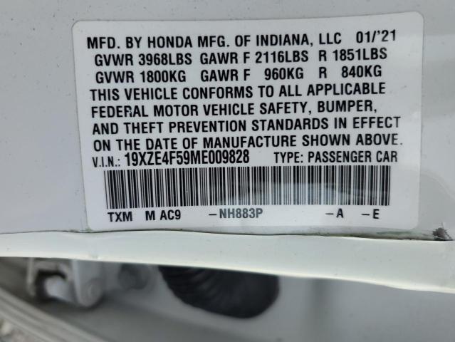2021 HONDA INSIGHT EX 19XZE4F59ME009828