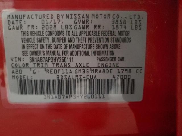 2017 NISSAN SENTRA S - 3N1AB7AP3HY260111