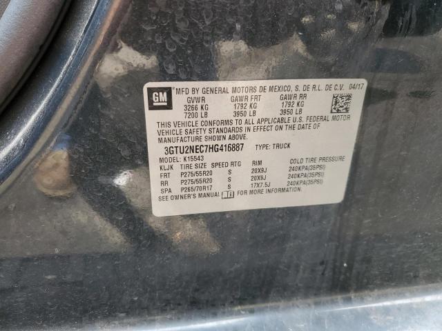 2017 GMC SIERRA K15 3GTU2NEC7HG416887
