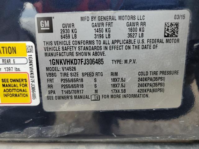 2015 CHEVROLET TRAVERSE L 1GNKVHKD7FJ306485