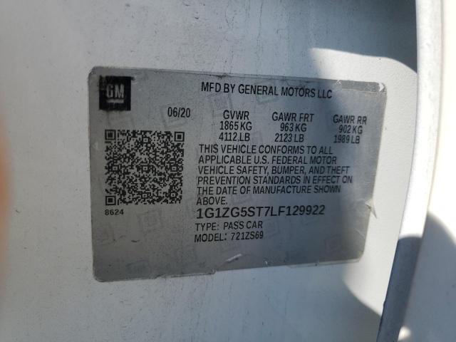 2020 CHEVROLET MALIBU RS 1G1ZG5ST7LF129922