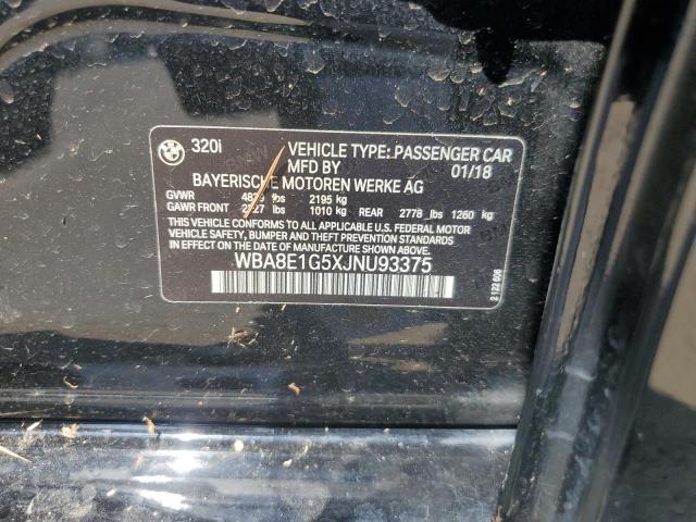 2018 BMW 320 I WBA8E1G5XJNU93375