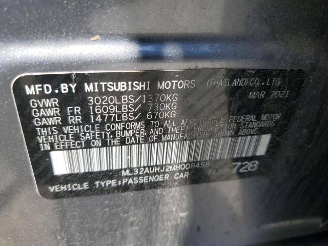 2021 MITSUBISHI MIRAGE ES ML32AUHJ2MH008458