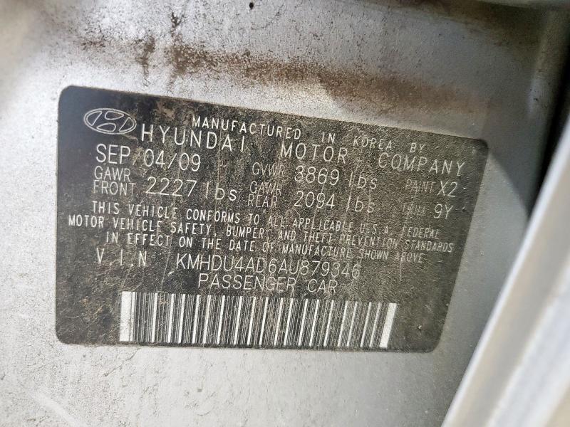 2010 HYUNDAI ELANTRA BL - KMHDU4AD6AU879346