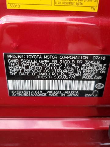 2018 LEXUS LS 500 BAS JTHB51FF5J5005774