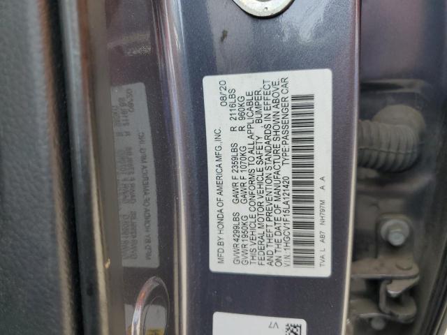 2020 HONDA ACCORD LX 1HGCV1F15LA121420