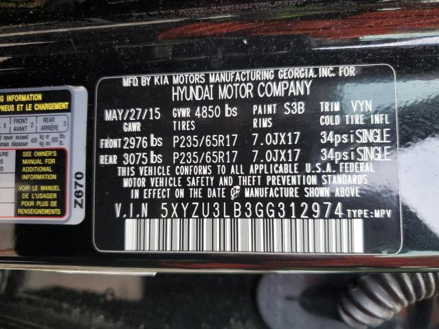 5XYZU3LB3GG312974 2016 HYUNDAI SANTA FE