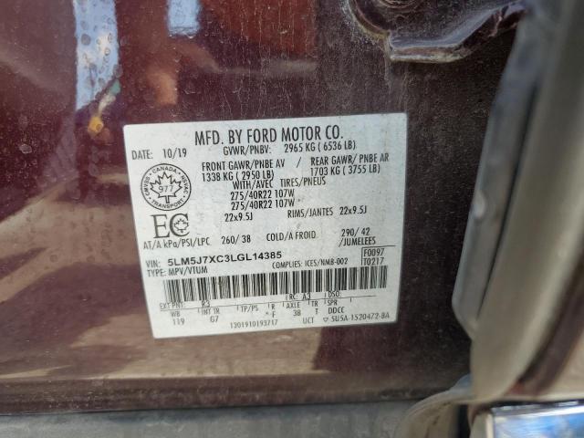 2020 LINCOLN AVIATOR RE 5LM5J7XC3LGL14385