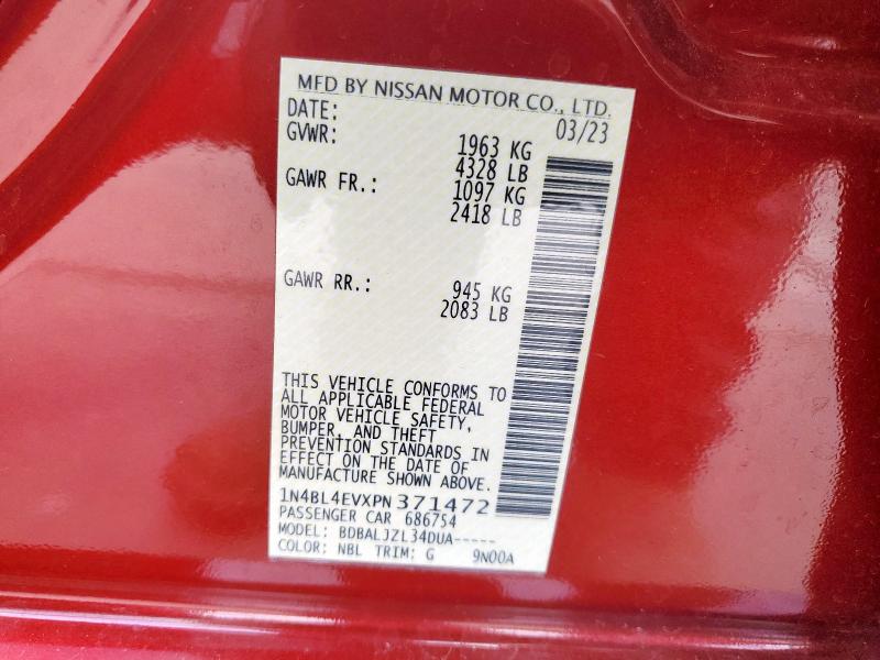 2023 NISSAN ALTIMA SL - 1N4BL4EVXPN371472