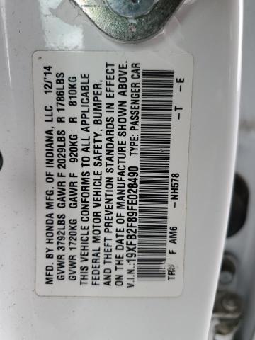2015 HONDA CIVIC EX - 19XFB2F89FE028490