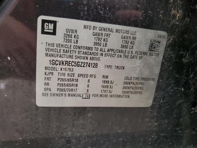 2016 CHEVROLET silverado 1GCVKREC5GZ274128
