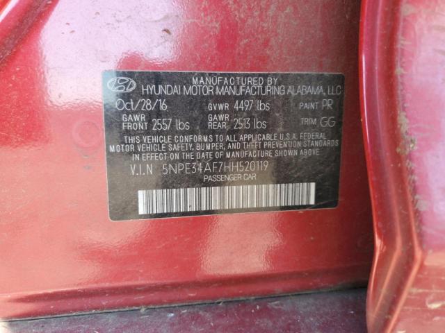 2017 HYUNDAI SONATA SPO - 5NPE34AF7HH520119