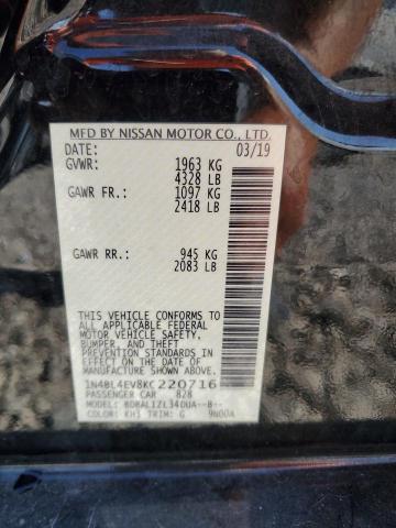 2019 NISSAN ALTIMA SL 1N4BL4EV8KC220716