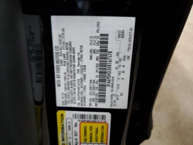 2017 FORD FUSION SE 3FA6P0HD3HR167578