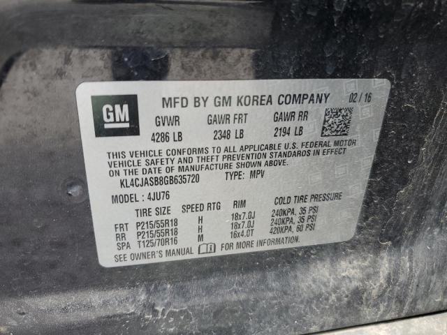 2016 BUICK ENCORE KL4CJASB8GB635720
