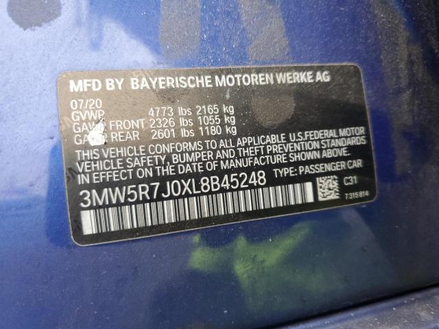 2020 BMW 330XI 3MW5R7J0XL8B45248