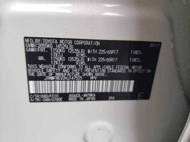 2017 TOYOTA RAV4 XLE JTMWFREV2HJ147525