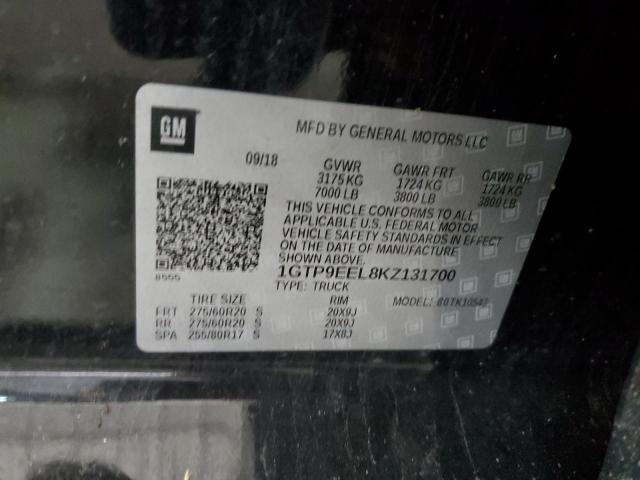 2019 GMC SIERRA K15 - 1GTP9EEL8KZ131700