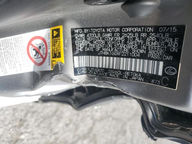 2015 LEXUS ES 350 JTHBK1GGXF2211004