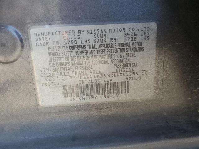 2015 NISSAN VERSA S - 3N1CN7AP7FL954584