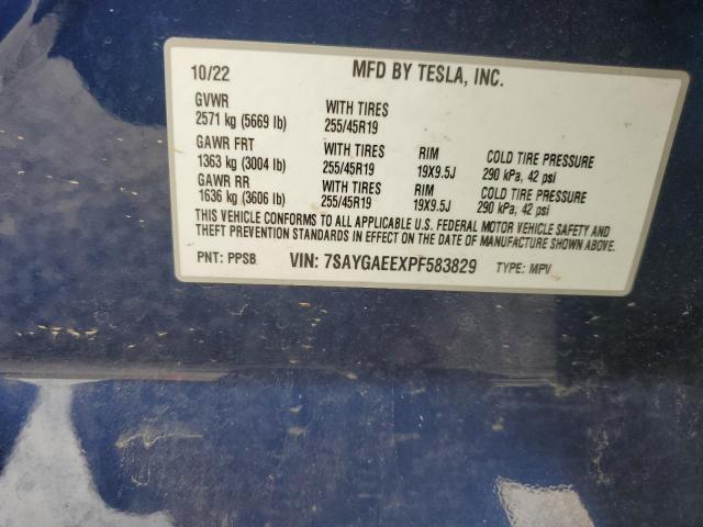 2023 TESLA MODEL Y - 7SAYGAEEXPF583829