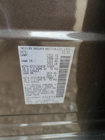 2015 NISSAN PATHFINDER - 5N1AR2MN3FC657633