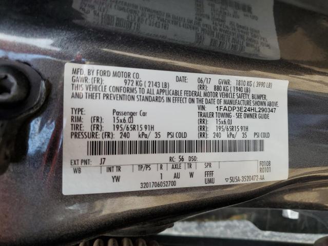 2017 FORD FOCUS S 1FADP3E24HL290347