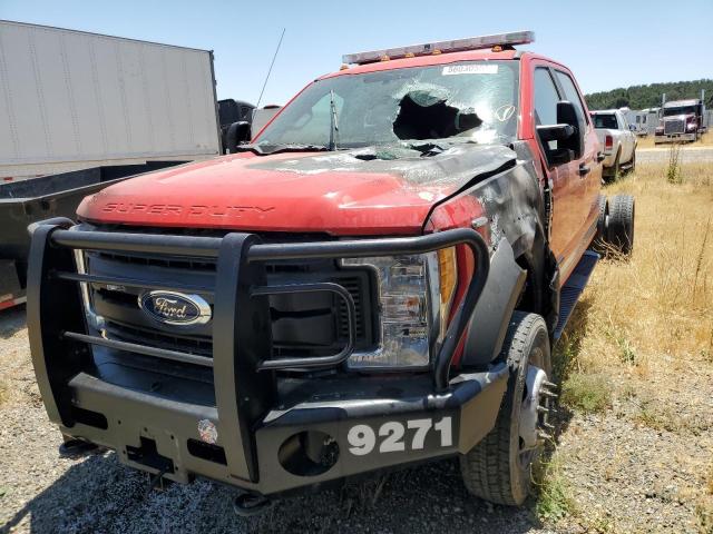 FORD F550 SUPER 2017 red crew cha diesel 1FD0W5HT3HEC86026 photo #1