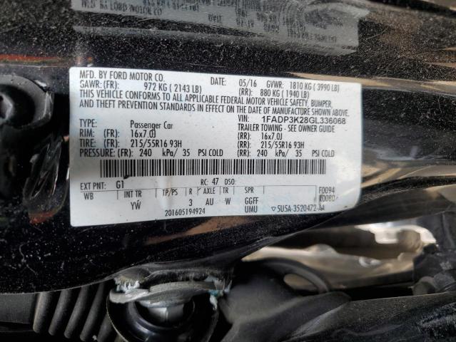 2016 FORD FOCUS SE - 1FADP3K28GL336068