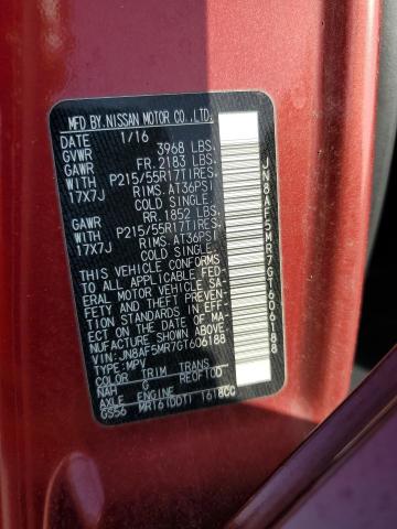 2016 NISSAN JUKE S JN8AF5MR7GT606188