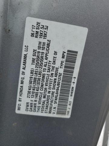 2018 HONDA ODYSSEY EL 5FNRL6H94JB013762