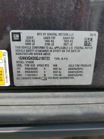 2016 CHEVROLET TRAVERSE L - 1GNKVGKD0GJ106723