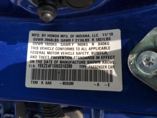 2019 HONDA INSIGHT LX 19XZE4F1XKE018399