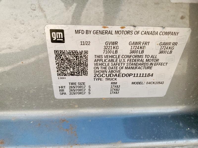 2023 CHEVROLET SILVERADO - 2GCUDAED0P1111184