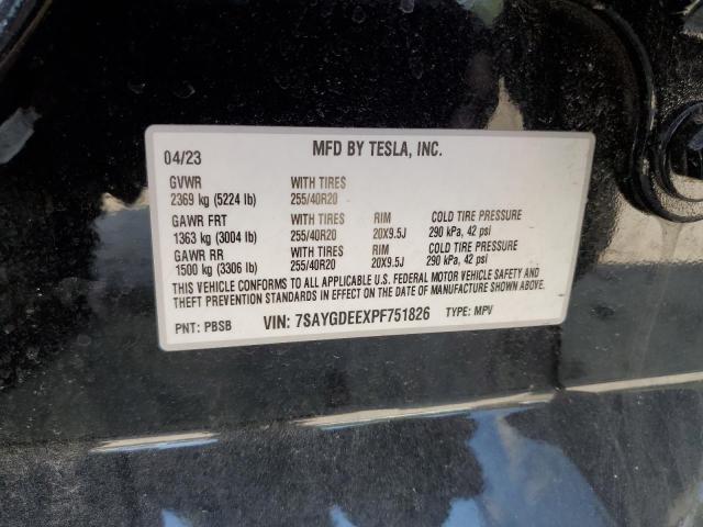 2023 TESLA MODEL Y - 7SAYGDEEXPF751826