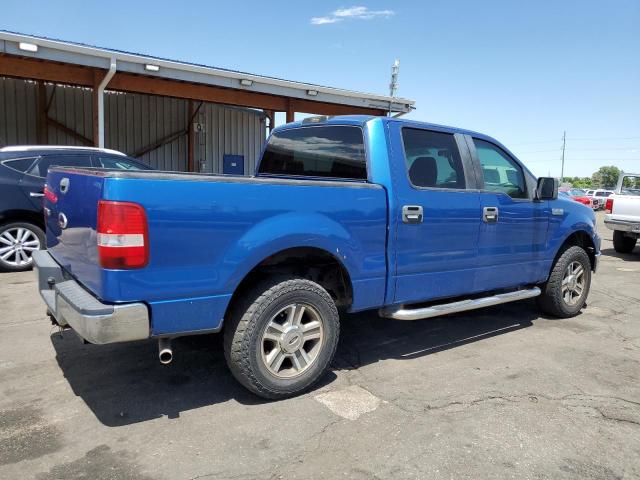 FORD F150 SUPER 2007 blue  gas 1FTPW14557KC80361 photo #4