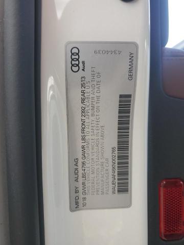 2019 AUDI A4 PREMIUM WAUENAF46KN002765