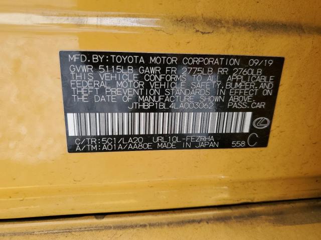 2020 LEXUS GS-F JTHBP1BL4LA003062