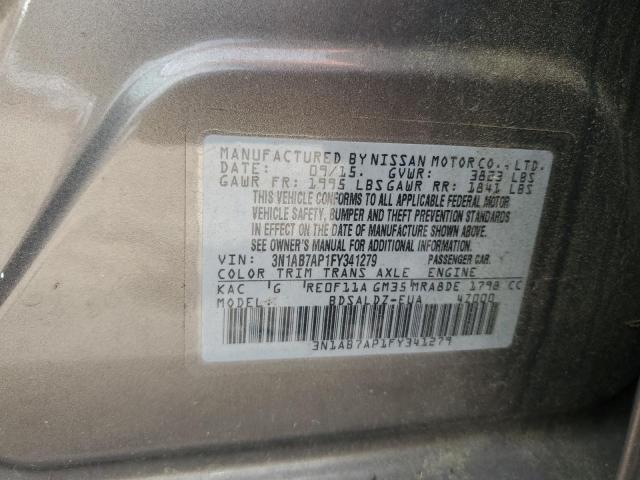2015 NISSAN SENTRA S - 3N1AB7AP1FY341279