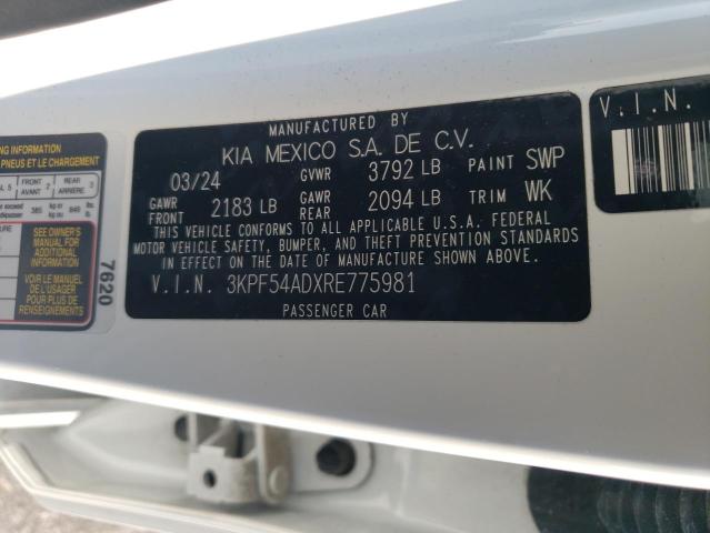 2024 KIA FORTE GT L - 3KPF54ADXRE775981