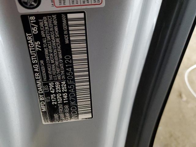 2018 MERCEDES-BENZ SL 550 WDDJK7DA5JF054120
